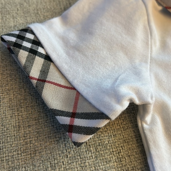 Nova Check Trim Infant Cotton Romper - Picture 4 of 13